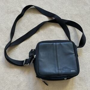 Coach Black Leather Sling Shoulder Camera Bag
